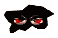 Masket bandet with shifting eyes